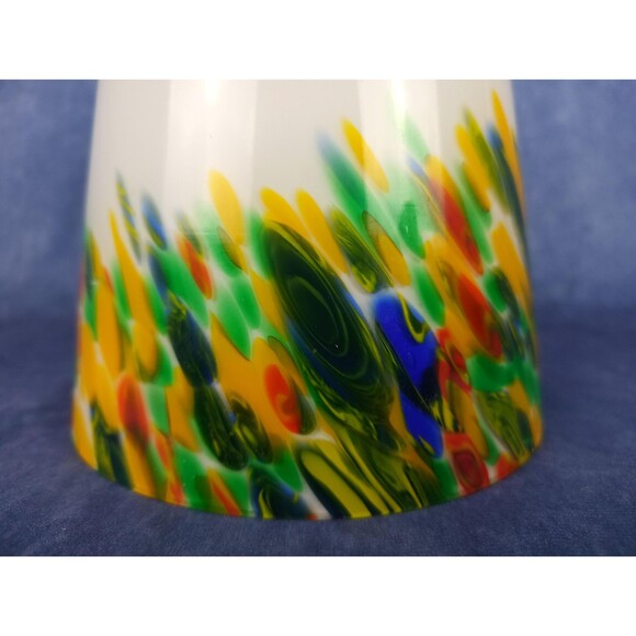 Swirled Art Glass Lamp Shade: Multicolor Cased Glass - Portfolio - Picture 7 of 10